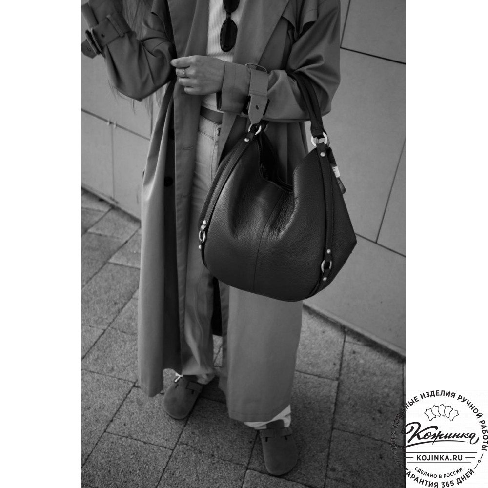 Женская кожаная сумка "Миллениум" (баклажан)